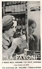 PUBBL. 1934 MACCHINA CAFFE  ESPRESSO LA PAVONI MILANO BAR MODA DONNA SPECCHIO