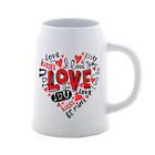 Boccale Birra Ceramica Stampata Idea Regalo San Valentino Amore Festa