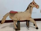 CAVALLO A DONDOLO IN LEGNO GIOCATTOLO PRESUMIBILMENTE ANNI  20  30 VINTAGE