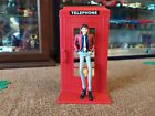 STATUA  LUPIN III CABINA DEL TELEFONO ROSSA 16 CM  PVC  OTTIMO Hobby & Work