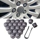 COPRI DADI COLORATI 20 TAPPI 19MM PER RUOTE COPRI BULLONI AUTO ABS GRIGIO PAVIA