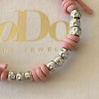 Dodo Pomellato Bracciale Rosa Bambina Bambino Granelli Argento 100% Originale