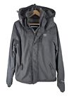 Abercrombie & Fitch All Season Coat Weather Warrior Jacket Grey Hooded Size M