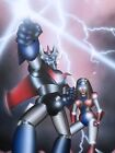 GRANDE MAZINGA & VENUS disegno ad aerografo MAZINGER