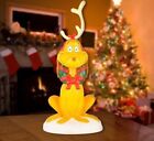 Christmas Lighted Blow Mold Outdoor Decor Grinch Max With Antler Dr. Seuss, 24in