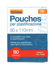 Pouches per Plastificazione 8x11 80 micron Confezione da 100 Fogli Nikoffice