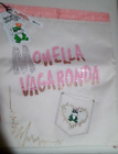 MONELLA VAGABONDA SACCA ZAINO  SCUOLA TEMPO LIBERO cm 40x35 BIANCA ROSA NUOVA