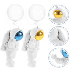 2 Pcs Fish Tank Astronaut Figure Planet Statues Charm Space Man Aquarium Decor