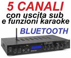 AMPLIFICATORE HOME THEATRE CINEMA DOLBY KARAOKE 5.1 CANALI BLUETOOTH - 5 canali