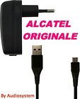 CARICA BATTERIE ORIGINALE ALCATEL+CAVO USB MICRO PER POP 3 PIXI 5015D POP 2 5042