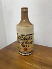 VINTAGE STONEWARE 10 oz. O KEEFE S BEVERAGES STONE GINGER BEER BOTTLE WITH LABEL