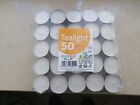 Tealight Candele Lumini Bianco Non profumati 4h 50Pz