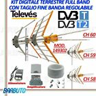 KIT INSTALLAZIONE DIGITALE TERRESTRE ANTENNA COMBO TELEVES VZENIT LTE, 149302