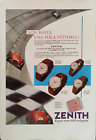 ZENITH Pubblicità OROLOGIO CORSA GRAN PREMIO F1 1956 originale 1 pagina