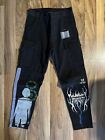 Drop Dead Black Incarcerated Cargo Trousers Pants 30W