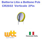 Batteria al litio 3V CR2032 CR 2032 VERTICALE per circuito stampato a saldare