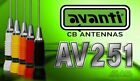 AVANTI AV251 - Antenna CB 1kw 160 cm. + cavo AVSPECIAL by MESSI & PAOLONI