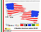 2 adesivi Bandiera Americana sticker vinile prespaziato auto tuning jeep flag us