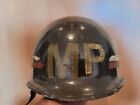 US 709 MILITARY POLICE BATT. M1 STAHLHELM 1953 HELMET SIZE 57-58  1 RIEMEN FEHLT