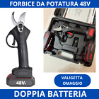 FORBICE A BATTERIA DA POTATURA +VALIGIA CESOIA 48V 3.0AH TAGLIO 30MM 2 BATTERIE