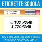 set ETICHETTE ADESIVE personalizzate COLORATE per scuola  con il tuo nome