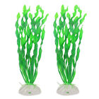 2 Pcs Green Emulational Underwater Plant Decor 12" Height for Aquarium