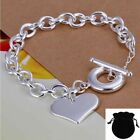 BRACCIALE DA DONNA CHARMS CIONDOLO PENDENTE BRACCIALETTO ARGENTO + SACCHETTO