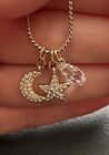 Genuine Swarovski Charm Necklace, Gold Tone plated