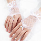 Women Lace Bride Sexy Wrist Fingerless Gloves Evening Party Short Gloves 67UK