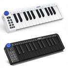 LEKATO Mini MIDI Keyboard Bluetooth 25 Key MIDI Controller 360 Knob Rechargeable