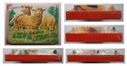 Puzzle in legno a cubi vintage Animali della fattoria, 12 dadi, 6 figure