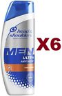 6 PZ HEAD & SHOULDERS MEN ULTRA ANTICADUTA  SHAMPOO ANTIFORFORA 225ML