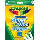 CRAYOLA Super Tips Pennarelli Lavabili Punta Media Confezione da 12 Pezzi 7509