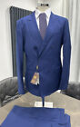 ABITO UOMO DOPPIO PETTO BLUETTE LANA TASMANIA MADE IN ITALY 46 48 50 52 54 56 58