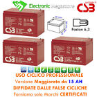 kit Batteria CICLICA al piombo 12V 15Ah per biciclette elettriche o 14ah