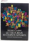 Frederick Lambert Letter Forms 110 Complete Alphabets Theodore Menten Dover 1972