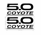 2 STICKERS  FORD MUSTANG COYOTE 5.0  V8  shelby  PONY CAR 45x100mm chacun