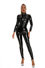 Women s Sexy PVC Wetlook Faux Leather Bodysuit Clubwear Costume Jumpsuit Catsuit