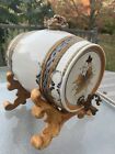 10" Hand Painted Italy faïence majolica Bassani Wine Barrel Beer Jug Decanter