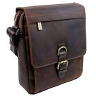 Visconti Leather Mens Messenger Bag - Hunter Collection