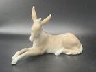 1970s Lladro Nativity Glossy Brown Donkey Figurine - Retired 4679 - Ear Repair