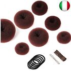 Keiby Citom - Set per chignon, 7 pezzi, per chignon a ciambella, con 5 elastici