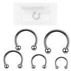 WARRIOR Piercing Ferro di Cavallo Circular/Curved Barbell Trago Helix Septum Ore