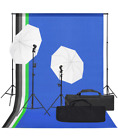 Kit Illuminazione per Studio Fotografico con fondale