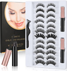 kit Ciglia Finte Magnetiche 12 Paia Impermeabile Naturali Con 2 Eyeliner