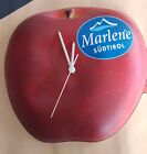 Orologio pubblicitario insegna plastic Marlene Sudtirol Trentino mela epoca 1980