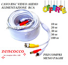 OFFERTA CAVO TELECAMERA PROLUNGA BNC VIDEO AUDIO RCA ALIMENTAZIONE DA 10 A 100mt