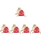 5 Pack Drawstring Gift Pouches Small Business Jewelry Bags Tips