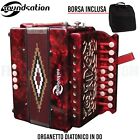 SOUNDSATION SAC-1304C-RD Organetto diatonico 4 Bassi in DO + Borsa Custodia