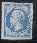 FRANCE ! Timbre NAPOLEON de 1853 n°14B Bleu sur Lilas IPS